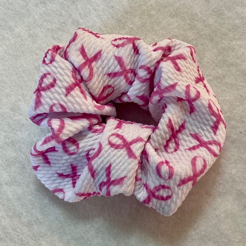 **5 for $25** bundle me! Breast Cancer awareness warrior pink scrunchie